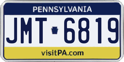 PA license plate JMT6819
