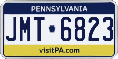 PA license plate JMT6823