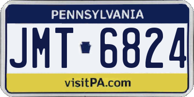 PA license plate JMT6824