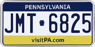 PA license plate JMT6825