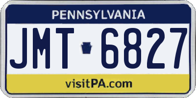 PA license plate JMT6827