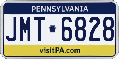 PA license plate JMT6828