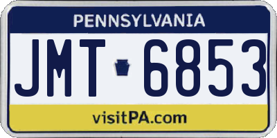 PA license plate JMT6853