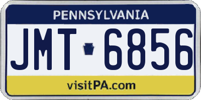 PA license plate JMT6856