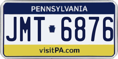 PA license plate JMT6876