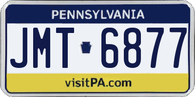 PA license plate JMT6877