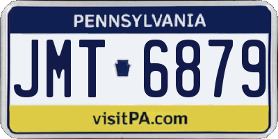 PA license plate JMT6879
