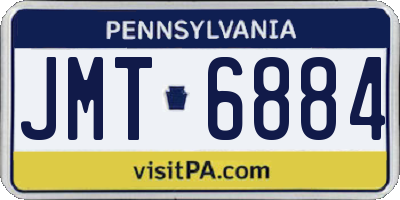 PA license plate JMT6884