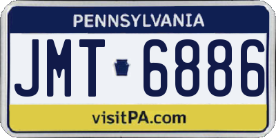 PA license plate JMT6886
