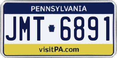 PA license plate JMT6891