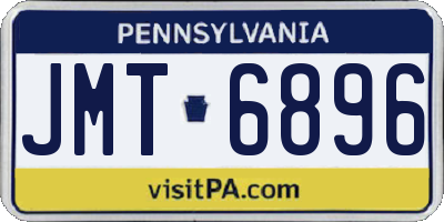 PA license plate JMT6896