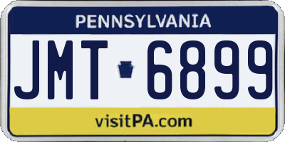 PA license plate JMT6899