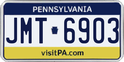 PA license plate JMT6903