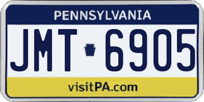 PA license plate JMT6905