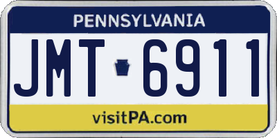 PA license plate JMT6911