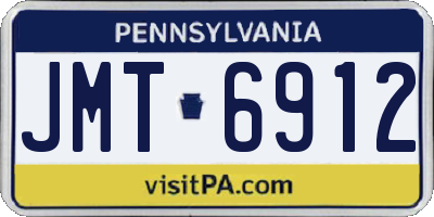 PA license plate JMT6912