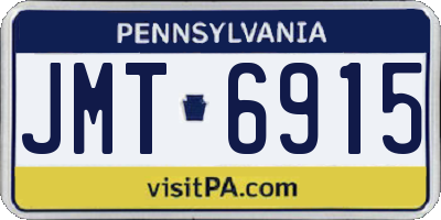 PA license plate JMT6915
