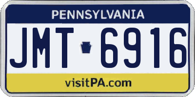 PA license plate JMT6916