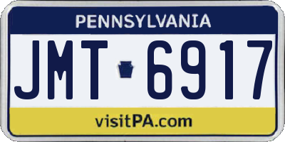 PA license plate JMT6917