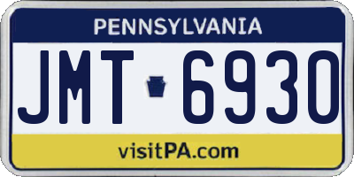 PA license plate JMT6930