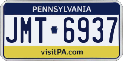 PA license plate JMT6937