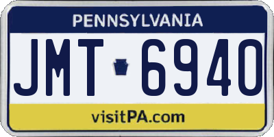 PA license plate JMT6940