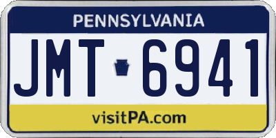 PA license plate JMT6941