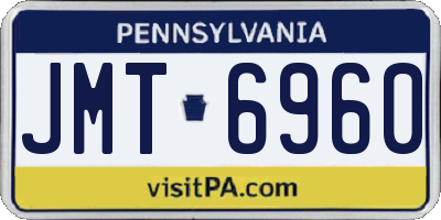 PA license plate JMT6960
