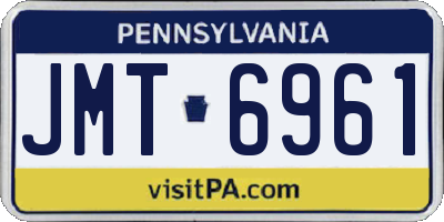 PA license plate JMT6961