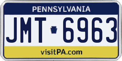 PA license plate JMT6963