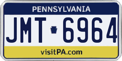 PA license plate JMT6964