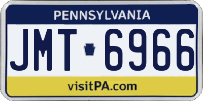 PA license plate JMT6966