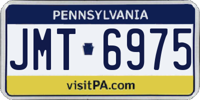 PA license plate JMT6975