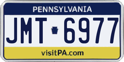 PA license plate JMT6977