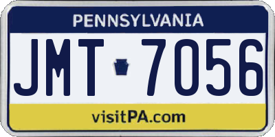 PA license plate JMT7056