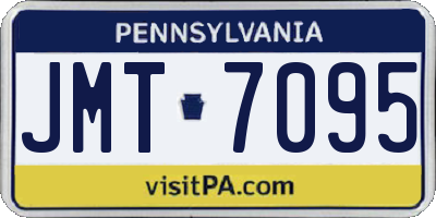 PA license plate JMT7095