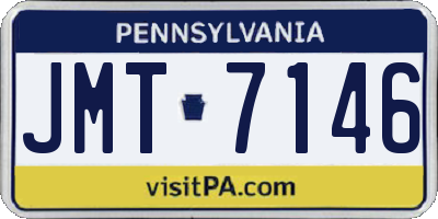 PA license plate JMT7146