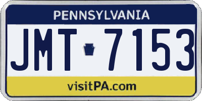 PA license plate JMT7153