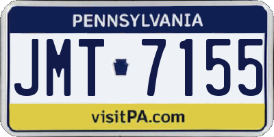 PA license plate JMT7155