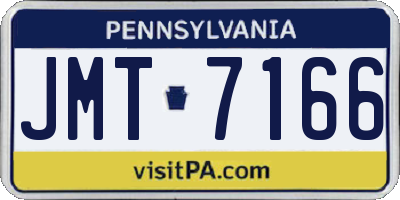 PA license plate JMT7166