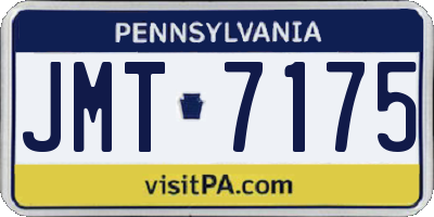PA license plate JMT7175