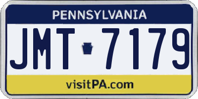 PA license plate JMT7179