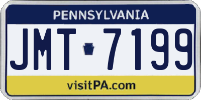PA license plate JMT7199
