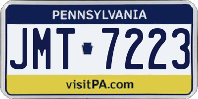 PA license plate JMT7223