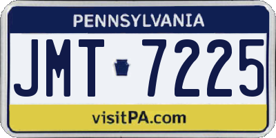 PA license plate JMT7225