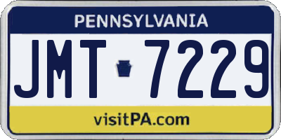 PA license plate JMT7229