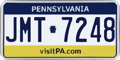PA license plate JMT7248