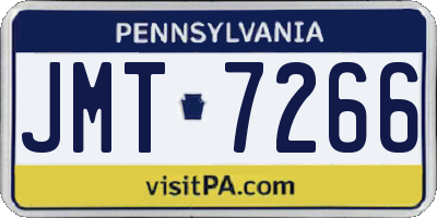 PA license plate JMT7266