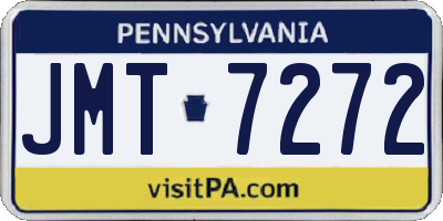 PA license plate JMT7272