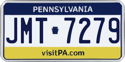 PA license plate JMT7279
